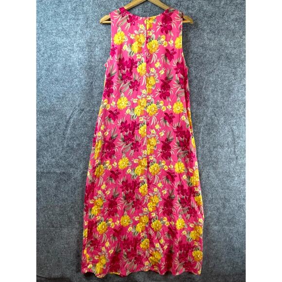 Vintage Ease Sport Shift Dress Womens 14 Pink Yellow Play Bright Boho Cheerful - Picture 2 of 6